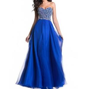 NEW TIFFANY DESIGNS women's prom dresss in electric blue
